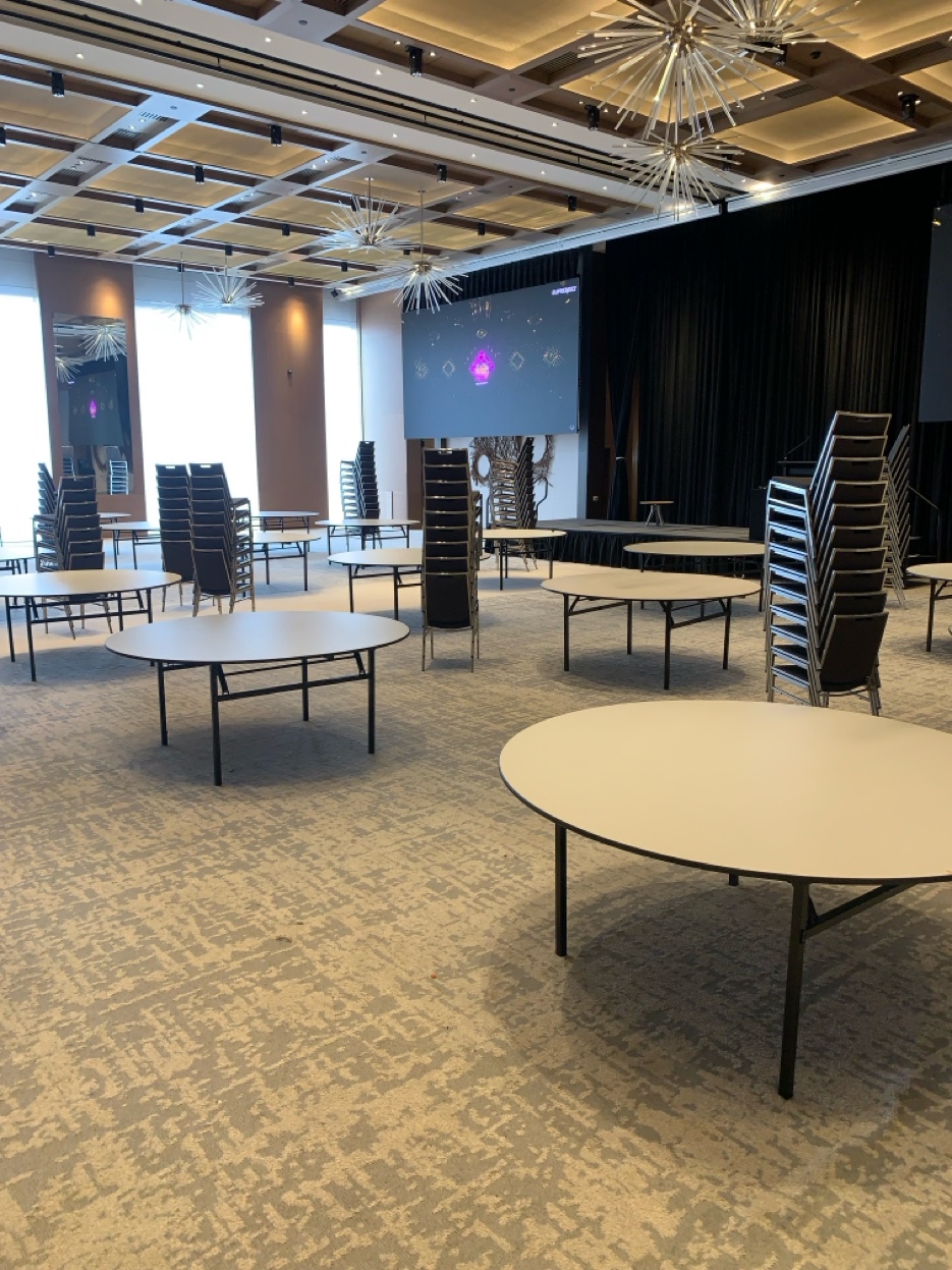 Large commercial carpet cleaning at a Perth event venue